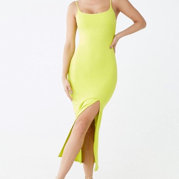 Forever21 Neon Green Bodycon Dress - Picture 1 of 6